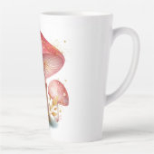 Tasse Latte Plaisir aux champignons roses chatoyants (Droite)