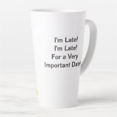 Tasse Latte Plan de gestion du temps du lapin blanc (Angle droit)