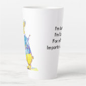 Tasse Latte Plan de gestion du temps du lapin blanc (Devant)