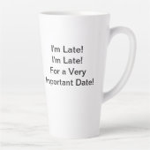 Tasse Latte Plan de gestion du temps du lapin blanc (Droite)