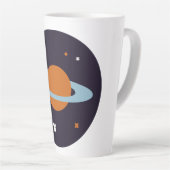 Tasse Latte Planète orbite univers étoile galaxie (Angle droit)