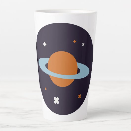 Tasse Latte Planète orbite univers étoile galaxie (Devant)