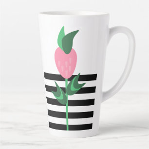 Tasse Latte Plante fraise - Grandes noires