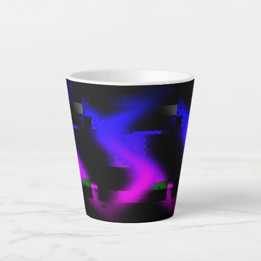 Tasse Latte Plasma noir brillant (Devant)