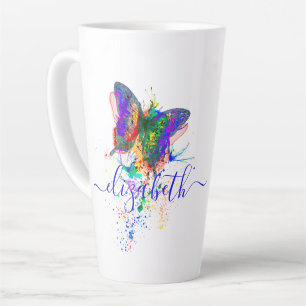 Tasse Latte Plateau papillon personnalisé