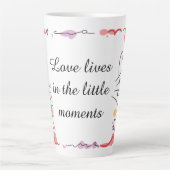 Tasse Latte Playful Love Doodle Illustration (Devant)