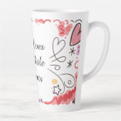 Tasse Latte Playful Love Doodle Illustration (Droite)