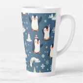 Tasse Latte Playful Penguin Pattern (Droite)
