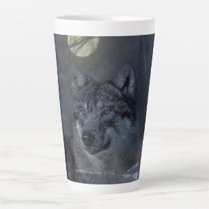 Tasse Latte Pleine lune Wolf Spirit