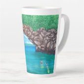 Tasse Latte Plongée Sous-Marine Au Paradis (Angle droit)