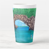Tasse Latte Plongée Sous-Marine Au Paradis (Devant)