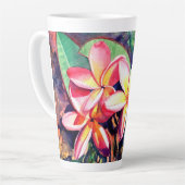 Tasse Latte Plumeria douce (Angle gauche)