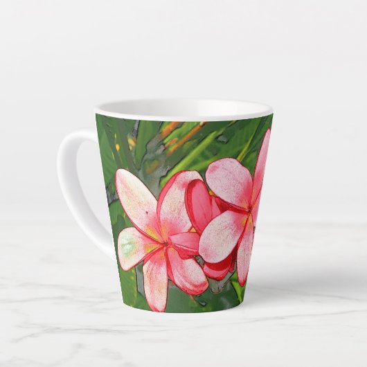 Tasse Latte plumérie (Angle gauche)