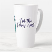 Tasse Latte Plumes de paon Peacocks Turquoises (Angle droit)