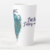 Tasse Latte Plumes de paon Peacocks Turquoises (Devant)