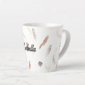Tasse Latte Plumes Tendance Collection Luxe Boho (Angle droit)
