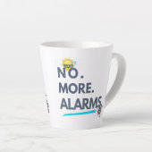 Tasse Latte 💤 Plus. D'alarme. (Angle droit)