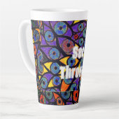 Tasse Latte Plusieurs yeux couleur WEIRD (Angle gauche)