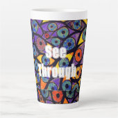 Tasse Latte Plusieurs yeux couleur WEIRD (Devant)