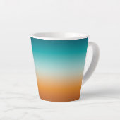 Tasse Latte Plutôt Ombre Sunny Orange & Turquoise Blue Gradien (Angle droit)