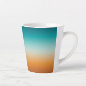 Tasse Latte Plutôt Ombre Sunny Orange & Turquoise Blue Gradien (Droite)