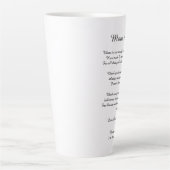 Tasse Latte Poem Parents Mariée Mariage Merci Cadeau (Devant)