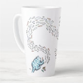Tasse Latte Poésie poisson chat (Angle gauche)