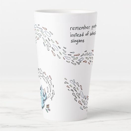 Tasse Latte Poésie poisson chat (Devant)