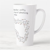 Tasse Latte Poésie poisson chat (Droite)