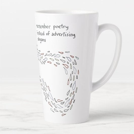 Tasse Latte Poésie poisson chat (Droite)