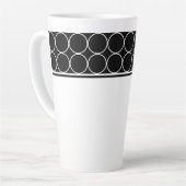 Tasse Latte Poids en latte noir et blanc (Angle gauche)