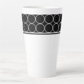 Tasse Latte Poids en latte noir et blanc (Devant)