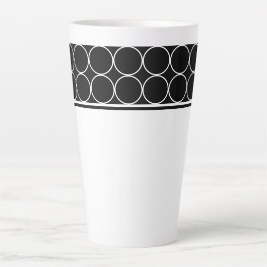 Tasse Latte Poids en latte noir et blanc (Devant)
