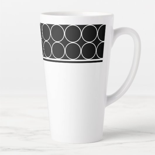 Tasse Latte Poids en latte noir et blanc (Droite)