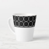 Tasse Latte Poids en latte noir et blanc (Angle gauche)