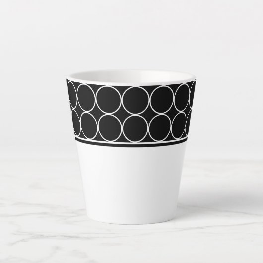 Tasse Latte Poids en latte noir et blanc (Devant)