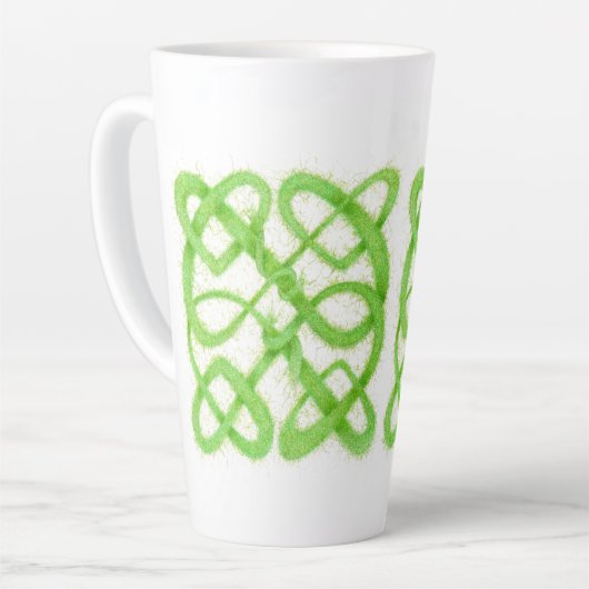 TASSE LATTE POIGNÉE VERTE POIGNÉE TÊTE TÊTE TÊTE (Angle gauche)