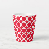 Tasse Latte Pointe Polka rouge et blanc (Devant)