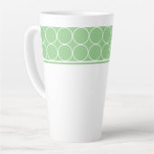 Tasse Latte Pointeur en latte vert et blanc (Angle gauche)