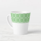Tasse Latte Pointeur en latte vert et blanc (Angle gauche)