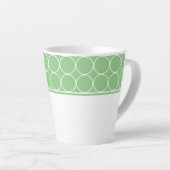 Tasse Latte Pointeur en latte vert et blanc (Angle droit)