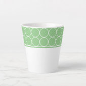 Tasse Latte Pointeur en latte vert et blanc (Devant)