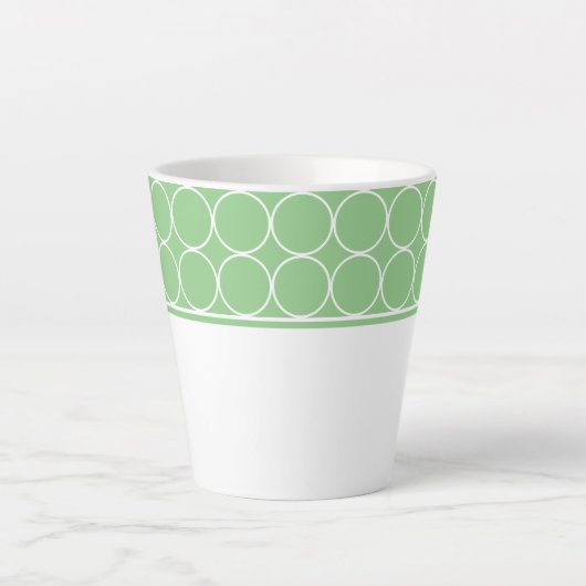 Tasse Latte Pointeur en latte vert et blanc (Devant)