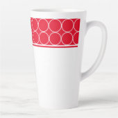 Tasse Latte Pointeurs en latte rouge et blanc (Droite)