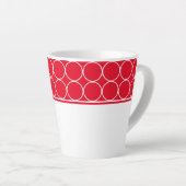 Tasse Latte Pointeurs en latte rouge et blanc (Angle droit)