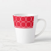 Tasse Latte Pointeurs en latte rouge et blanc (Droite)