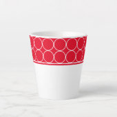 Tasse Latte Pointeurs en latte rouge et blanc (Devant)