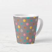 Tasse Latte Points d'aquarelle multicolores 3 (Angle droit)