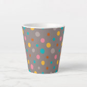 Tasse Latte Points d'aquarelle multicolores 3 (Devant)