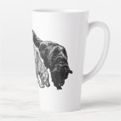 Tasse Latte Points d'automne rayés (Droite)